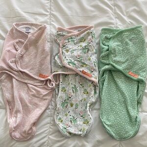 SwaddleMe Baby Swaddles in Pink, Green, and Floral